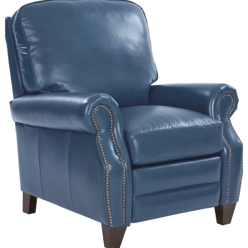 Briarwood Manual Recliner in Marisol Blue Top Grain Leather